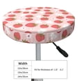 thumbnail image 4 of Bingfone Floral Strawberr Padded Round Bar Stool Cover Cushion with Elastic Fabric Round Chair Seat - Floral Strawberr, 4 of 7