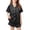 Black, variant on YunPes Girls Satin Outfits Button-Down Short Sleeve Tops Ruffle Shorts PJS Sets Kids Elegant Comfy 2 Piece Clothing 5-15 Years