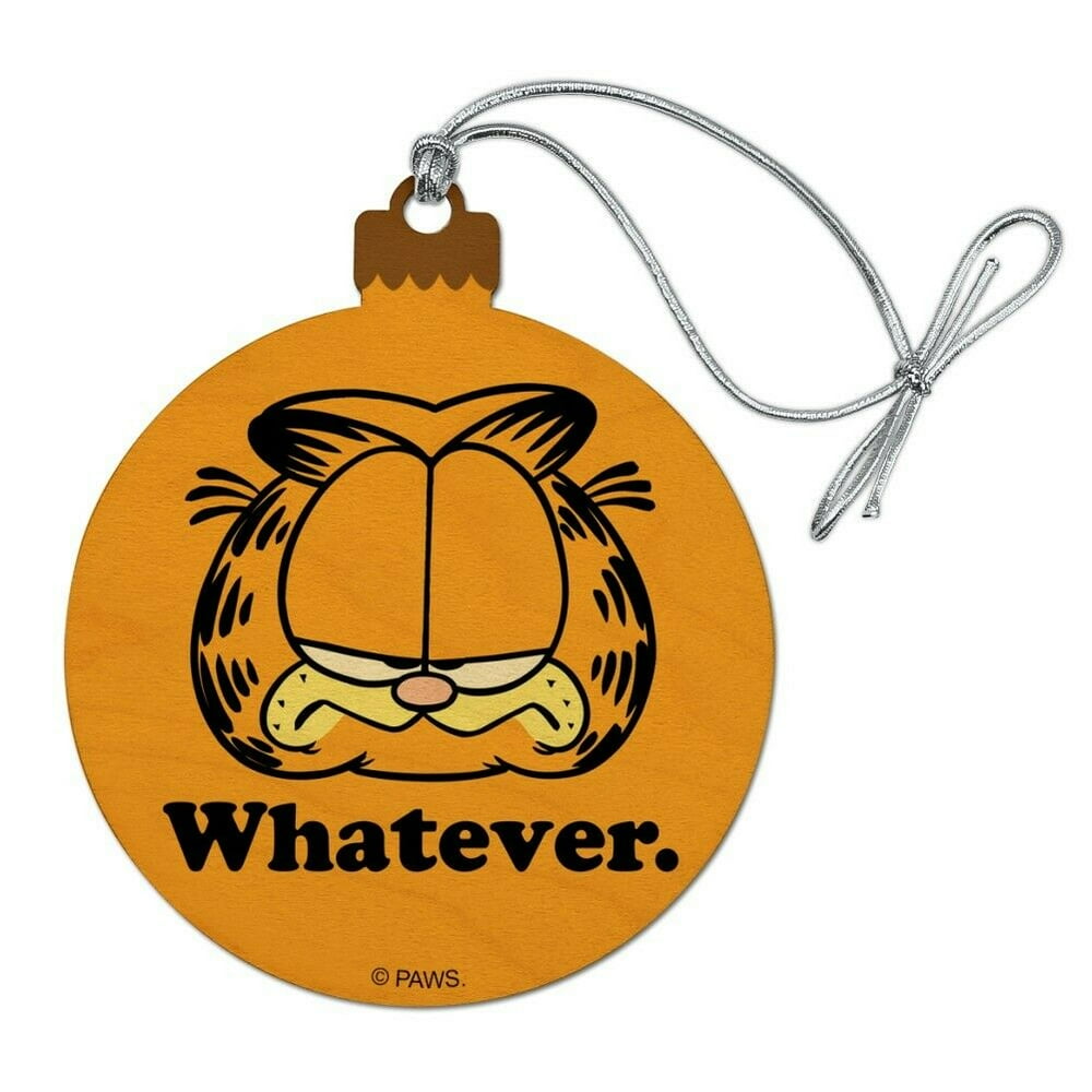 Garfield Whatever Face Wood Christmas Tree Holiday Ornament Walmart