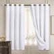 thumbnail image 1 of Cortinas Diraysid, 100% lino blanco opaco, 132 cm de ancho x 160 cm de largo, 2 paneles, 1 of 6