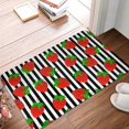 thumbnail image 5 of Striped Strawberry Indoor Doormat Non-Slip Front Door Mats Washable Mats For Entryway, Floor Inside Back Door Porch Outdoor Indoor 16x24in, 5 of 5