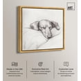 thumbnail image 2 of Doggy Daydreams I Canvas Vintage Dog Drawings by Art Remedy, Gold Frame, 30" x 30", 2 of 7