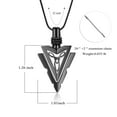 thumbnail image 2 of Constantlife Arrowhead Necklace for Men Cremation Jewelry for Ashes Urn Necklace for Ashes of Loved One Ash Holder Necklace, 2 of 6