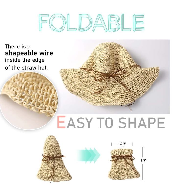 Macgin Big Floppy Sun Hat, Summer Wide Brim Beach Cap 