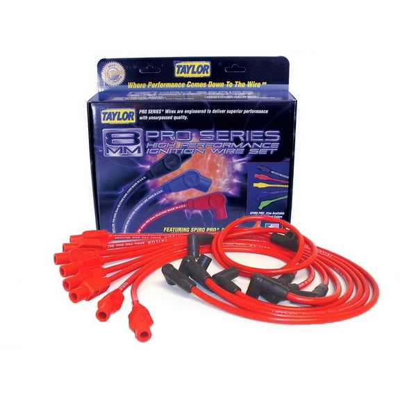 Taylor Wire / Vertex 74229 TAY74229 8MM SPIRO-PRO CUSTOM 8 CYL RED