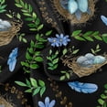 thumbnail image 3 of SKYSONIC Watercolor Nest Round Tablecloth 60inch Indoor Wrinkle Free, Blue Easter Eggs Circular Lace Table Cover Washable for Kitchen Party BBQ Dining Decor, 3 of 7