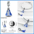 thumbnail image 3 of 925 Sterling Silver Nossa Senhora Aparecida Dangle Charm with Zircon - Fits DIY Bracelets for Women, 3 of 30