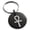Black, variant on Stainless Steel Egyptian Ankh Cross Engraved Small Medallion Circle Charm Keychain Keyring