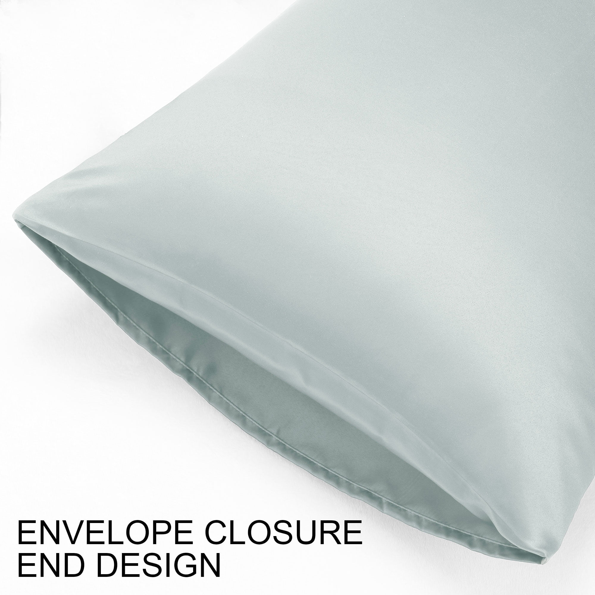 Unique Bargains 4 Pack Satin Pillowcases for Hair and Skin, Light Gray Standard