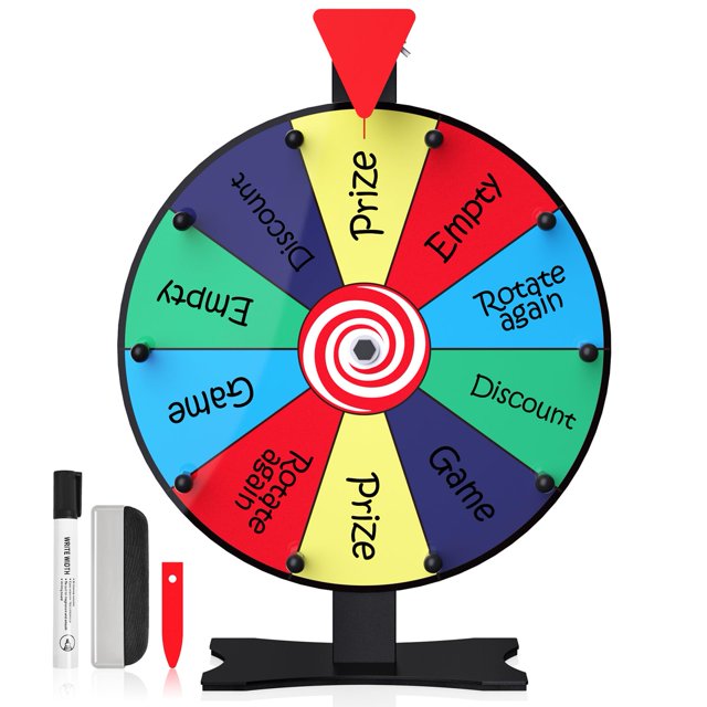 Rueda de premios Facilife de 30 cm con soporte y 10 ranuras para ferias comerciales