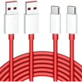 thumbnail image 1 of wonima11 for OnePlus SUPERVOOC/Warp Charging Cable 65W 80W, 2Pcs 3.3FT USB Type C Cable Dash Charging Cable Rapid Data Syncing Fast Charger Cable for OnePlus Open 13 12 11 10 8 Pro 7 6 5T 3T 3, Red, 1 of 1