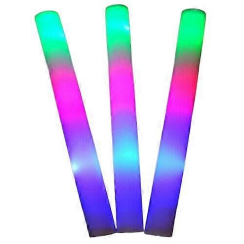 5pcs Light Up Foam Sticks LED Wands Rally Rave Batons DJ Flashing Glow Stick