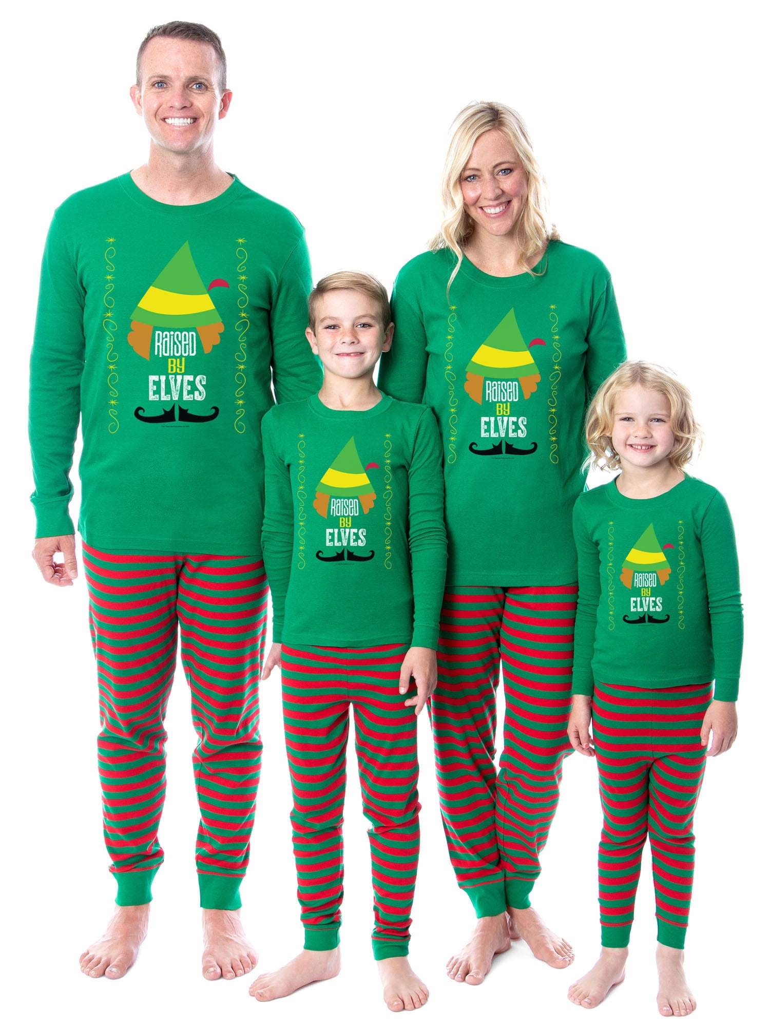 Elf The Movie Film Christmas Elves Tight Fit Family Pajama Set