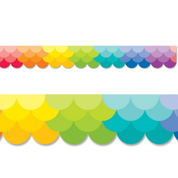 Ombre Rainbow Scallops EZ Border by Creative Teaching Press