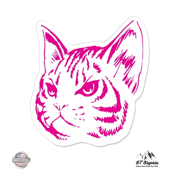 Mad Kitty Pink - 12" Vinyl Sticker Waterproof Decal