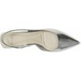 thumbnail image 3 of Franco Sarto Women's Devin Pointed Toe Kitten Heel Slingback Pump Silver 10W, 3 of 4