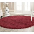 thumbnail image 2 of Safavieh California Shag Maroon Shag Rug - Round 6'7", 2 of 4