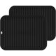 thumbnail image 1 of Tapete de mesa de silicona para tapete calefactor (negro), almohadilla seca multiusos antideslizante, Flexible, duradero, resistente al calor, 2 piezas, 1 of 5