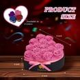 thumbnail image 2 of Flor preservada Vryblos Forever con forma de corazón, 16 rosas rosadas, 2 of 7