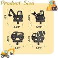 thumbnail image 2 of 4 Pieces Construction Vehicles Silhouette Shape Metal Wall Hooks Coats Hooks Decorative Hooks for Kids Room Boys Room Nursery Playroom Classroom, 2 of 4