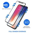 thumbnail image 4 of iPhone XS/X - Tempered Glass Screen Protector w 6ft Angle USB Cable - 5D Touch Curved Edge Full Cover Bubble Free Case Friendly 9H Hardness, Charger Cord Power Wire Sync 90 Degree Right Angle, 4 of 11