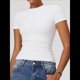 thumbnail image 4 of Camiseta Básica de Verano para Mujer, Corta, Cuello Redondo, Corte Ajustado, Top Corto M, 4 of 8