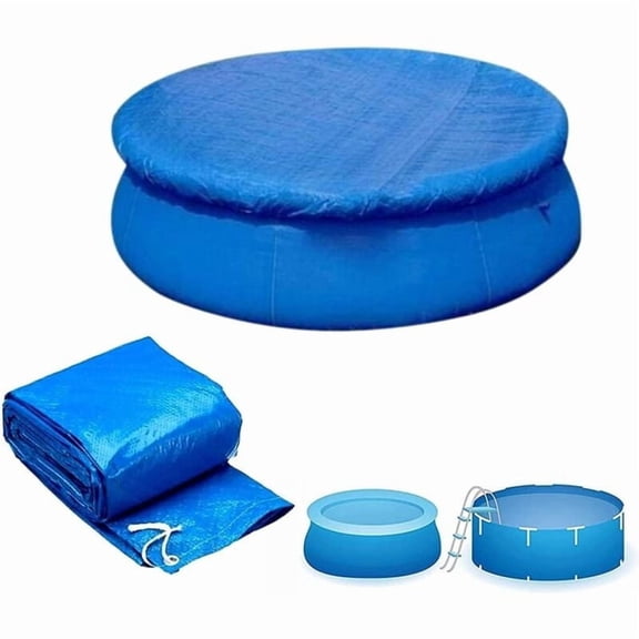 Swimming Pool Cover, Round Pool Protective Cover, Durable Dustproof Pool Cover for Above Ground Pools (305cm(10ft))