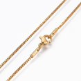 thumbnail image 2 of 304 Stainless Steel box Chain Necklaces with 304 Stainless Steel Clasps Golden 17.7 inch(45cm) 1.2mm 20pcs, 2 of 2