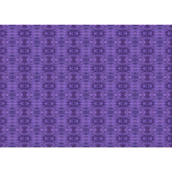 Ahgly Company Indoor Rectangle Patterned Purple Amethyst Purple Area Rugs, 8' x 12'