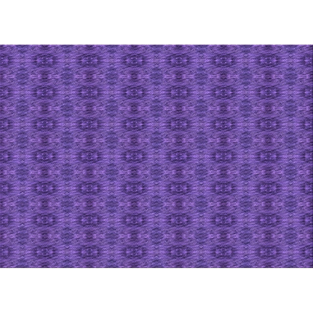Ahgly Company Machine Washable Indoor Rectangle Transitional Purple Amethyst Purple Area Rugs, 3' x 5'