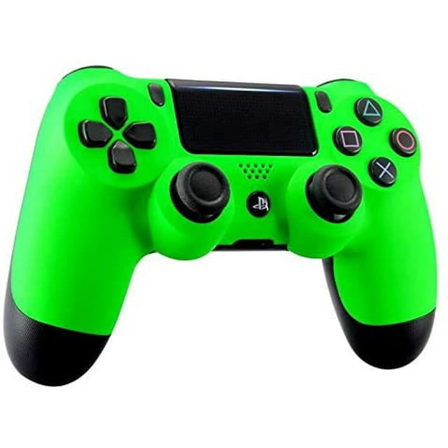 eXtremeRate Neon Green Faceplate Cover, Soft Touch Grip Front Housing Shell, Comfortable Non-Slip Replacement Kit