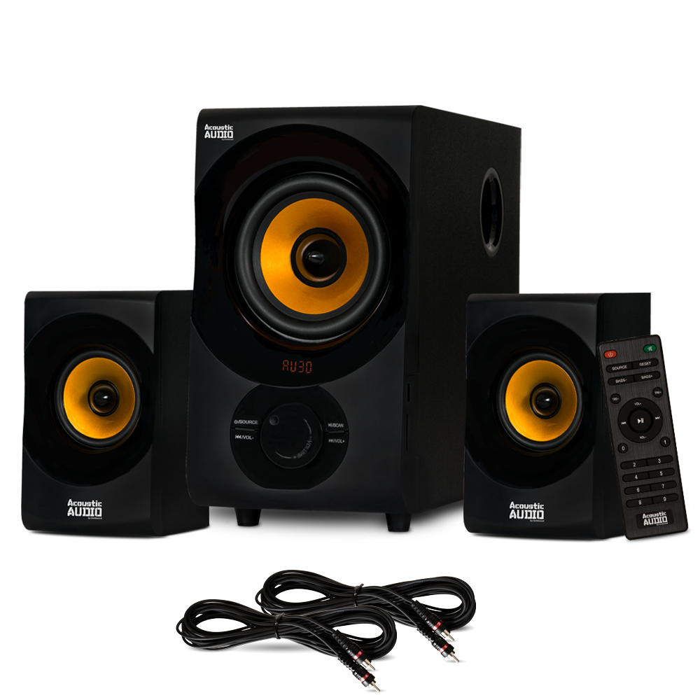 Acoustic Audio AA5102 Bluetooth 5.1 Speaker System with Optical Input and 2 Extension Cables Acoustic Audio AA5102 Bluetooth 5.1 Speaker System with Optical Input and 2 Extension Cables