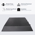 thumbnail image 2 of Quix 12" Interlocking Tile, Floor Mat, Bevel Black (4-Pack) Plastic, 2 of 5