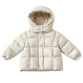 thumbnail image 2 of Xdegoge Toddler Kids Winter Puffer Jacket Hooded Thick Warm Coat Windproof Outerwear with Pockets for Boys Girls Fall Padded Parka Down Snow Wear, 2 of 6