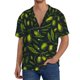 thumbnail image 1 of Fotbe Green Branch Olive Camisa Estampada de Manga Corta para Hombre, Casual de Verano, Estilo Playero, Sin Arrugas-Medium, 1 of 5