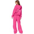 thumbnail image 2 of Bow Sweat Set for Women Bow Sweatpants Set for Women Bow Sweat Sets Women's 2 Piece Outfits Bow Trim Print Hoodie Sweatsuit Sets Oversized Sweatshirt Wide Leg Sweatpants With Pockets, Hot Pink-XXXL, 2 of 6