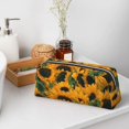 thumbnail image 7 of Uemuo Sunflowers 7 Printed Leather Pencil Case, Pencil Pouch, Portable Pencil Bag, Pen Case for& Office, 7 of 7