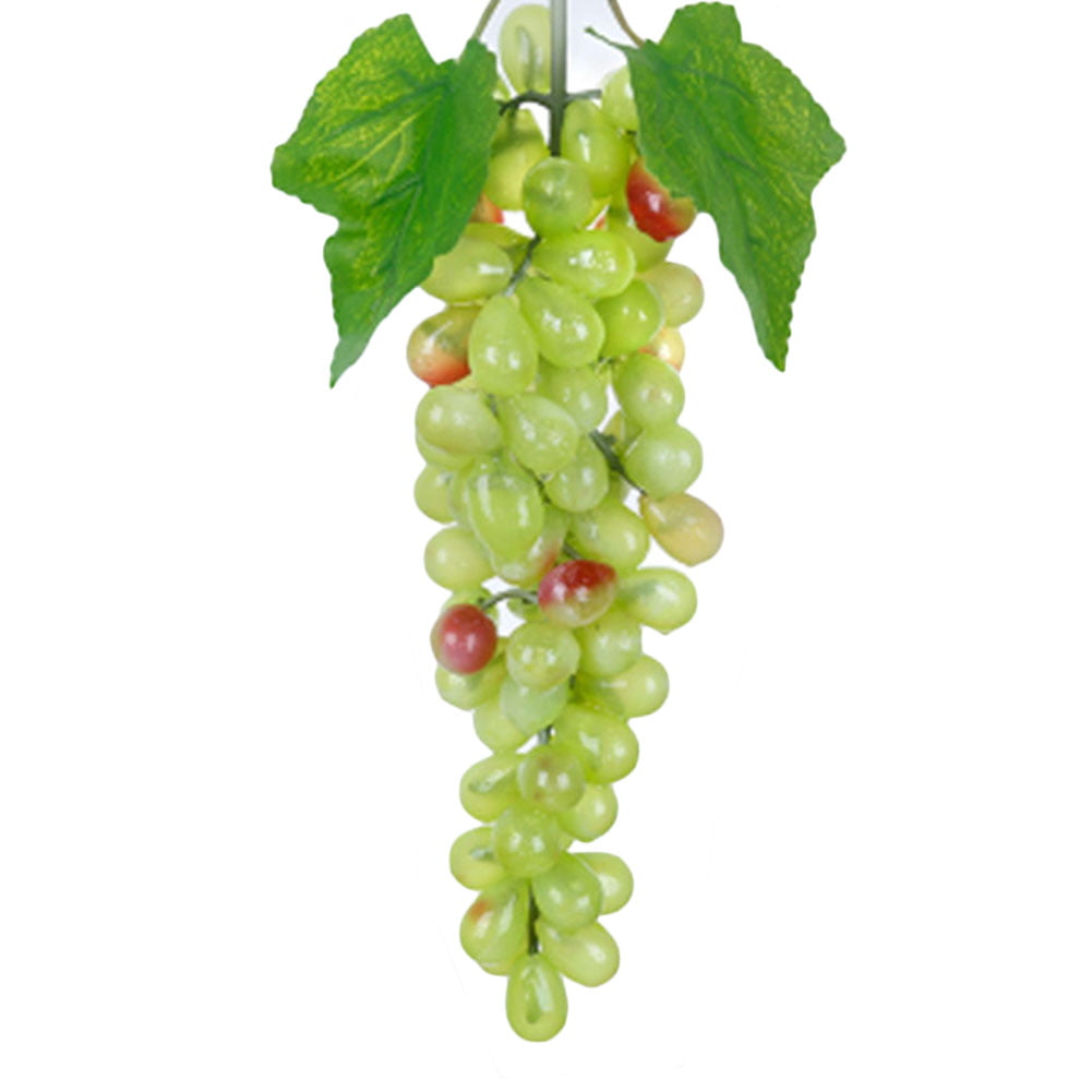 High Bunch Lifelike Artificial Fresh Grapes Plastic Fake Fruit Food Home Decor 