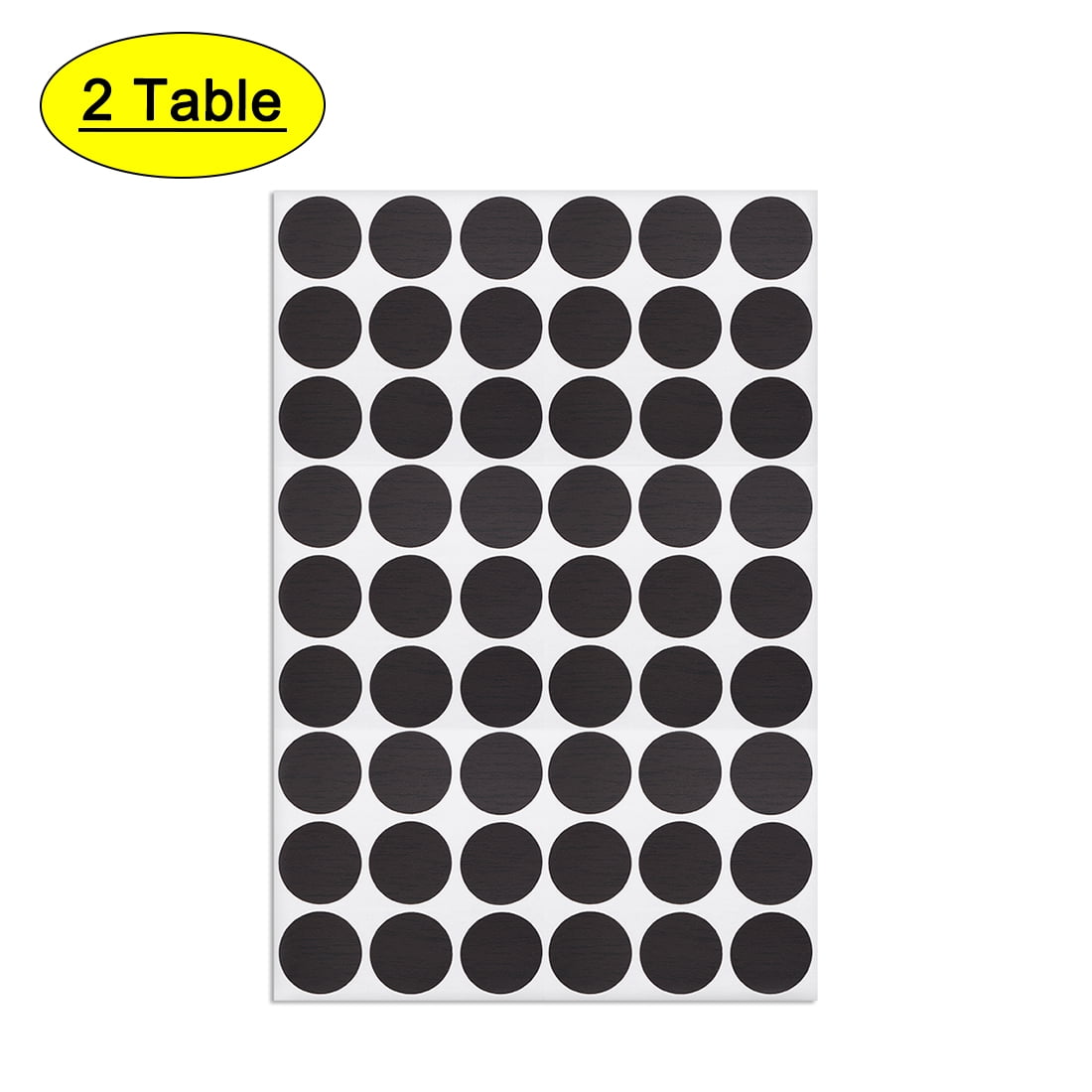 Uxcell Self-adhesive Screw Hole Covers Caps Dustproof Sticker PVC Black ...
