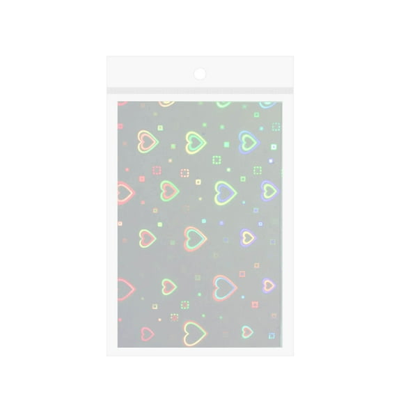 JDEFEG Love Heart Nail Stickers Decals 3D Star Nail Glass Foil Color Shiny Self Glue Nail Decoration Wraps Valentine Manicu A