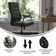 thumbnail image 6 of BizChair High Back Black LeatherSoft Executive Swivel Office Chair with Black Frame, Arms, and Transparent Roller Wheels, 6 of 9
