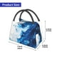 thumbnail image 2 of Easygdp Blue White Fluid Art Bolsa de Almuerzo Insulada Reutilizable, Bolsa de Mano y Bandolera para Oficina, Trabajo, Viajes, 2 of 6