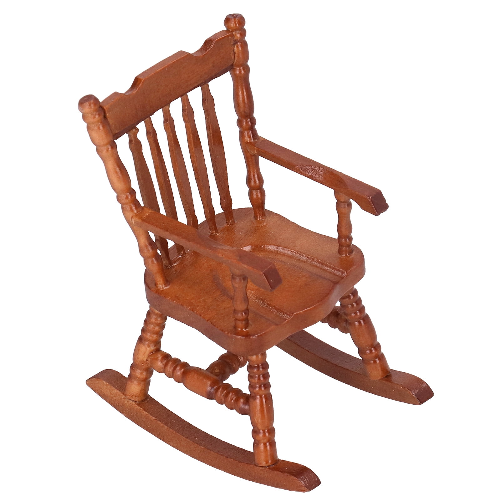 ESTINK Miniature Rocking Chair, Dollhouse Rocking Chair, Rope Seat For Children Baby