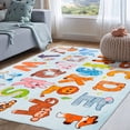 thumbnail image 5 of SARAG Children's Play Rug Animal Large Rug ABC Educational Rug, Alphabet Educational Children's Area Rug for Playroom, Bedroom, Nursery, 7'X9', Blue, 5 of 7