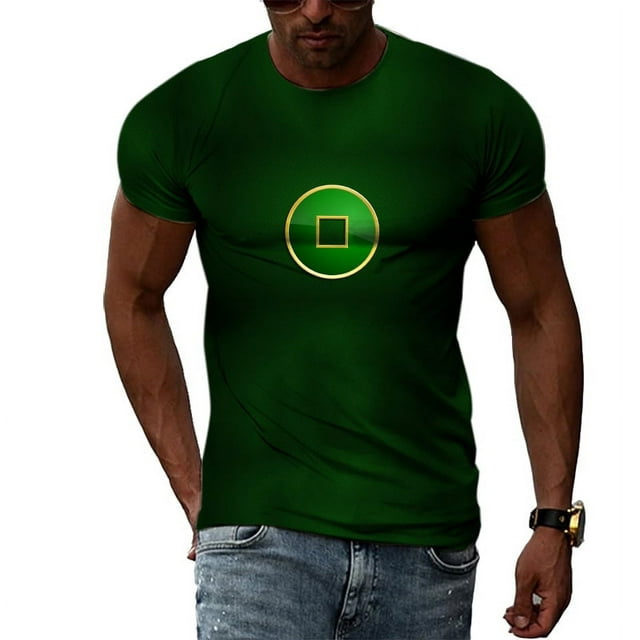 Nouveau T-shirt Graphique 3D pour Hommes Élément de Personnalité Manches Courtes Mode Hip Hop Cool Décontracté Col Rond Vêtements