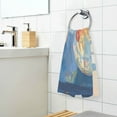 thumbnail image 3 of Yayeee 100% Cotton Hand Towels for Bathroom 16" x 28" Soft Absorbent Kitchen Towel, Blue Goldfish, 3 of 7
