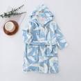 thumbnail image 2 of Gibobby Toddler Kids Cartoon Bathrobe Flannel Kids Robe Pajamas for 12 18 Months 2-12T Boys Girls Winter Clothes Cozy Thick Sleepwear for All Seasons Toddler Pajamas,Sky Blue,Size 7-9T, 2 of 6