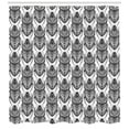 thumbnail image 3 of Ambesonne Egyptian Shower Curtain, Mythological Scarabs, 69"Wx75"L, Black White, 3 of 3
