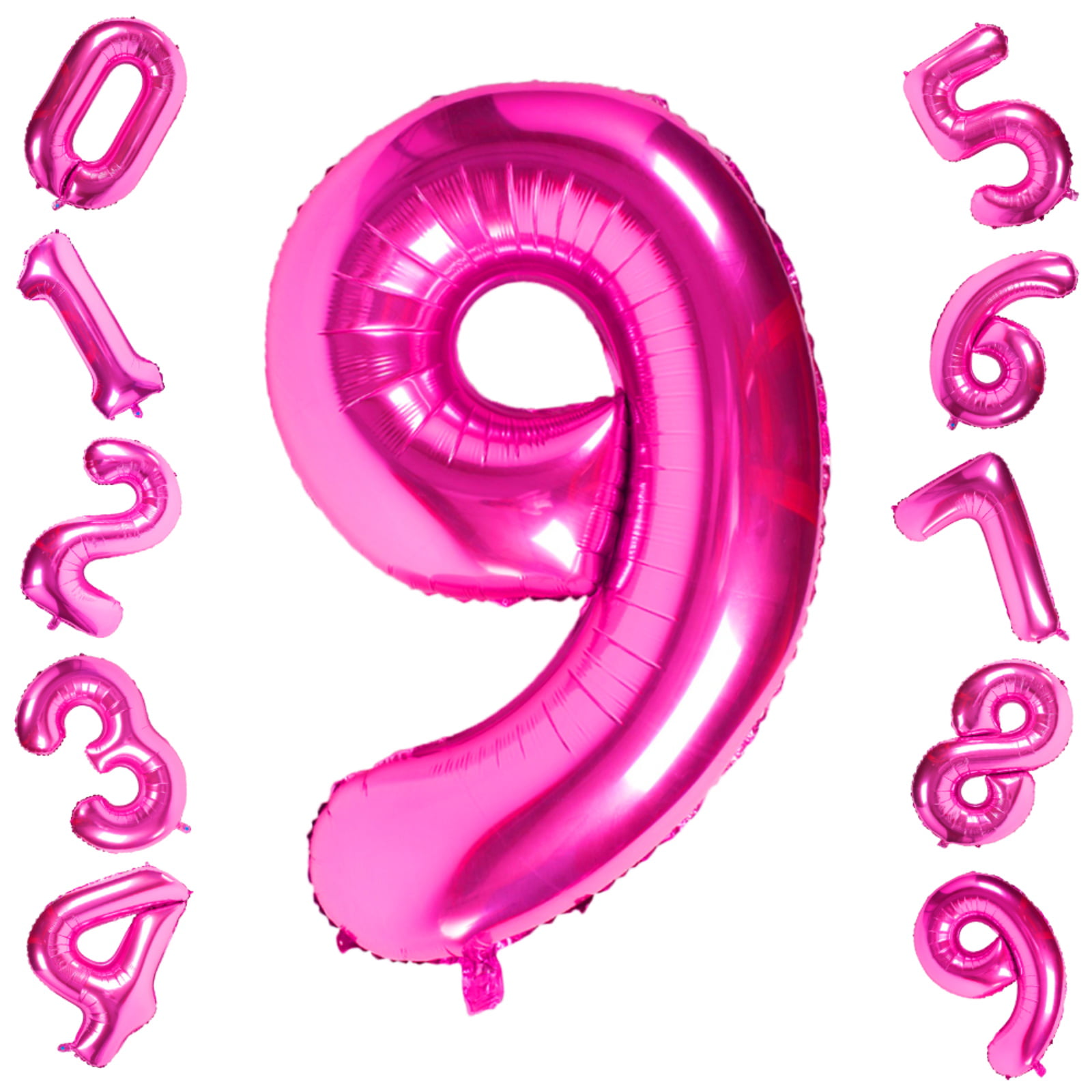Rainbow 0-9 Number Age Helium Foil Balloons Happy Birthday Party Banner Letter 