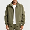 thumbnail image 4 of Jerdar Men's Nylon Jacket Lightweight Thin Zip Pockets Solid Color Long Sleeve No Hood Casual Windproof Water Resistant Everyday Coat Outerwear Crop Jackets for Men, 4 of 9